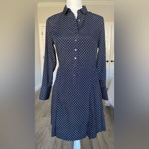 Banana Republic Floral Pleated skirt Shirt Dress 4P